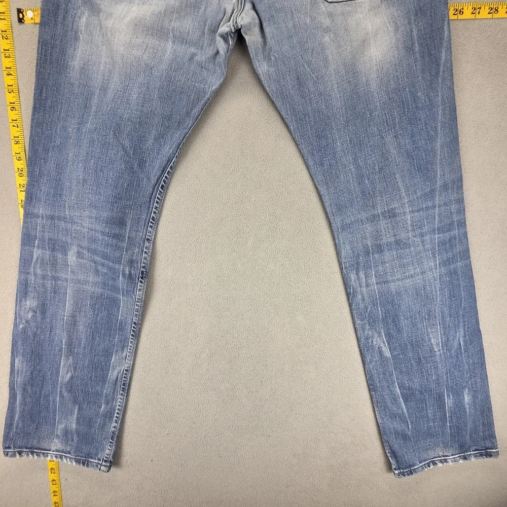 Diesel Jeans Mens 33x32 Blue Poiak Regular‎ Slim Tapered Made in Italy 008C3